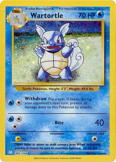Wartortle – 002/034 – CLB – Inglés – HunterCard TCG